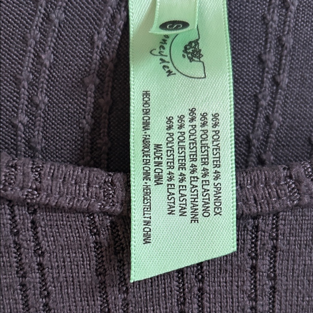 Women's Long Sleeve Waffle Lounge top - Charcoal - Picture 7 of 7
